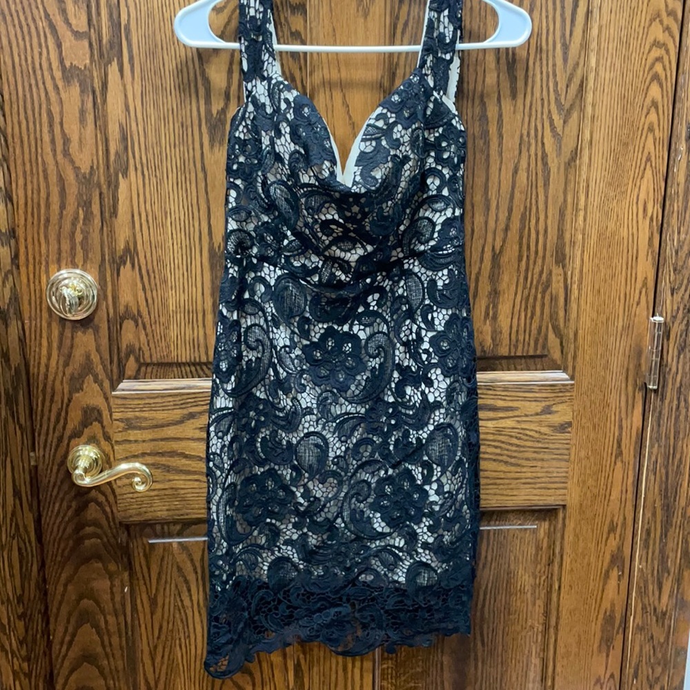 Black Lace Mini Dress